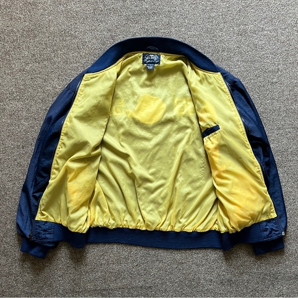 Vintage 70s 80s Gap Nylon Bomber Jacket Navy Men Size Small Talon Zipper Retro - Picture 4 of 15